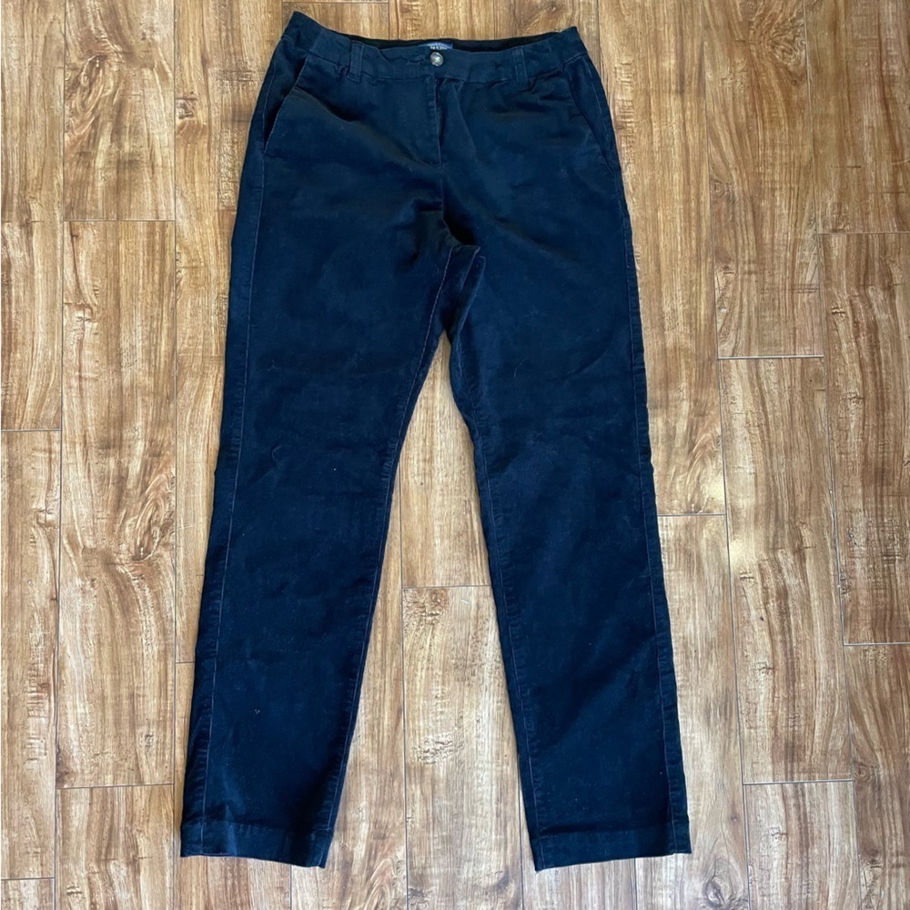 PENDLETON Women’s Black Classic Corduroy Slim Straight Pants Slacks Size 4